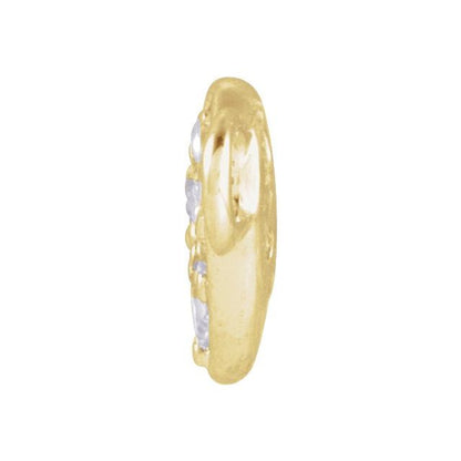 Petite Pavé® .06 CTW Natural Diamond Heart Link, 9.6 mm x 5.25 mm