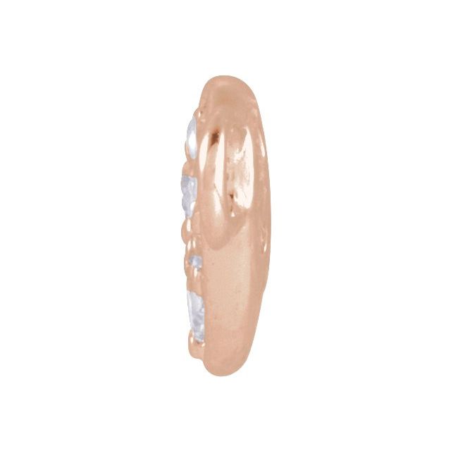 Petite Pavé® .06 CTW Natural Diamond Heart Link, 9.6 mm x 5.25 mm