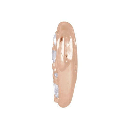 Petite Pavé® .06 CTW Natural Diamond Heart Link, 9.6 mm x 5.25 mm