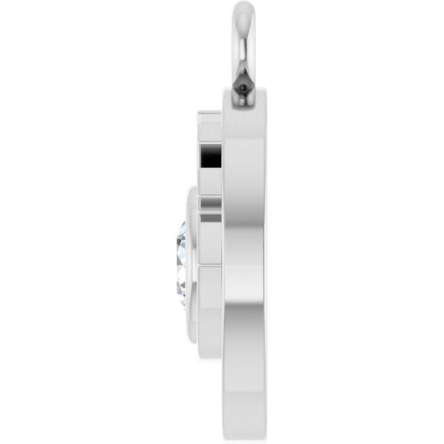 1/10 CT Lab-Grown Diamond Evil Eye Dangle
