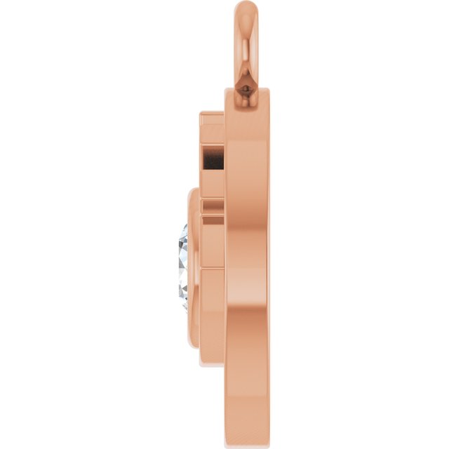 1/10 CT Lab-Grown Diamond Evil Eye Dangle