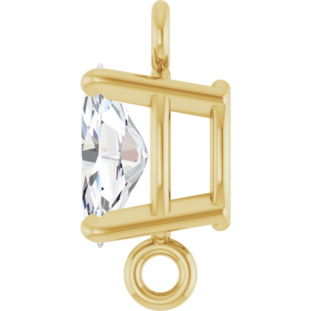 1/4 CT Natural Diamond 4-Prong Link, 3 mm x 8.4 mm