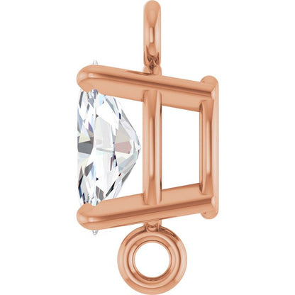 1/4 CT Natural Diamond 4-Prong Link, 3 mm x 8.4 mm