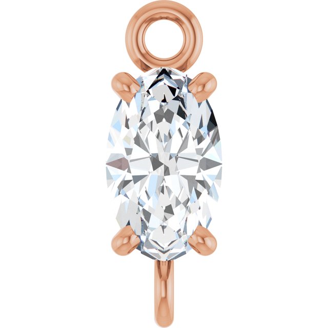 1/4 CT Natural Diamond 4-Prong Link, 3 mm x 8.4 mm