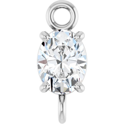 1/6 CT Natural Diamond 4-Prong Link, 3.1 mm x 7.6 mm