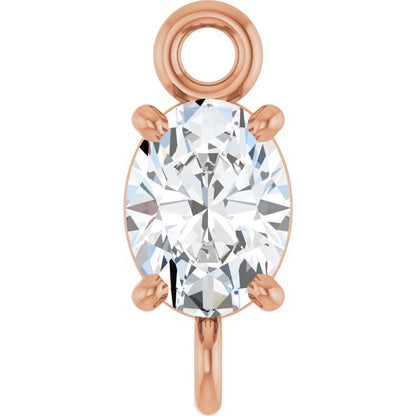 1/6 CT Natural Diamond 4-Prong Link, 3.1 mm x 7.6 mm