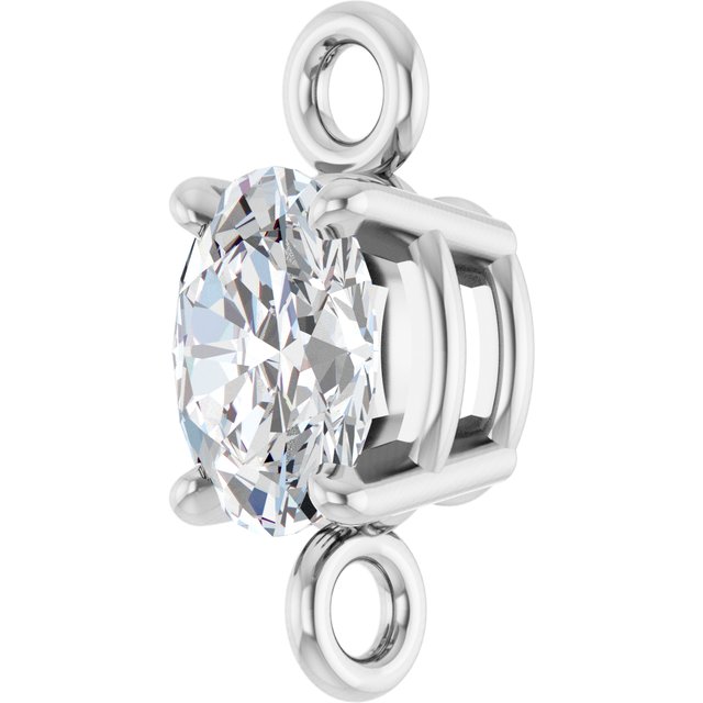 1/6 CT Natural Diamond 4-Prong Link, 3.1 mm x 7.6 mm