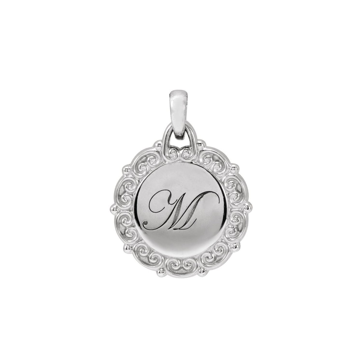 Engravable Scroll Pendant