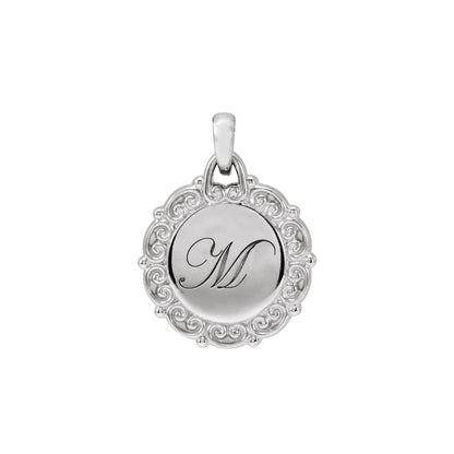 Engravable Scroll Pendant