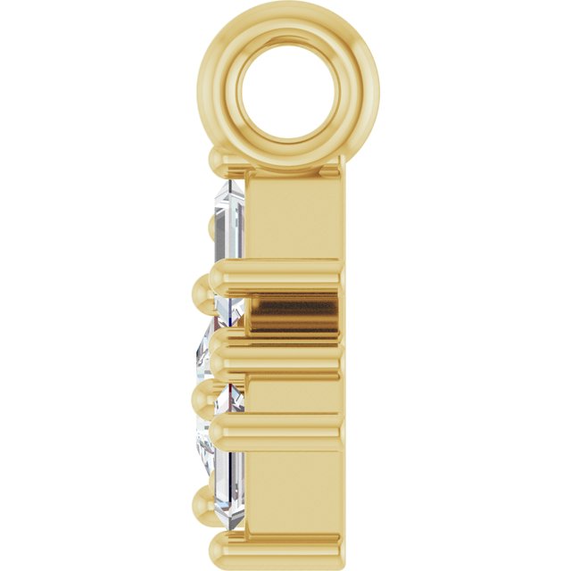 .07 CTW Natural Diamond Cluster Dangle