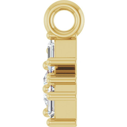 .07 CTW Natural Diamond Cluster Dangle