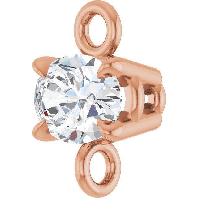 1/6 CT Natural Diamond 4-Prong Claw Link