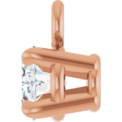 1/6 CT Natural Diamond 4-Prong Claw Dangle
