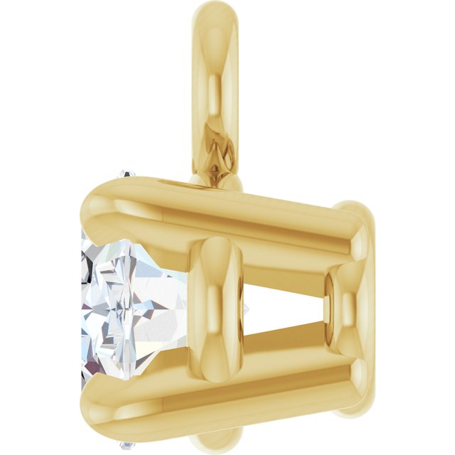 1/6 CT Natural Diamond 4-Prong Claw Dangle