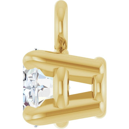 1/6 CT Natural Diamond 4-Prong Claw Dangle