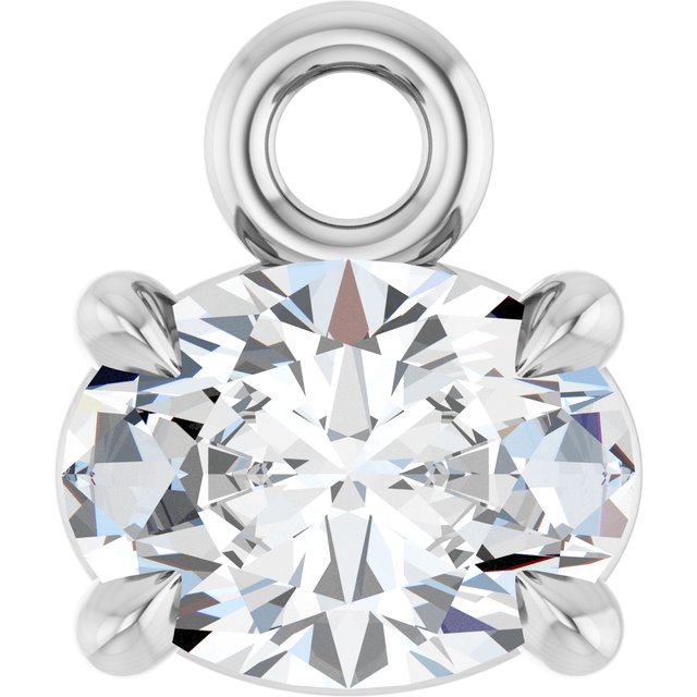 1/6 CT Natural Diamond 4-Prong Claw Dangle