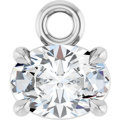 1/6 CT Natural Diamond 4-Prong Claw Dangle