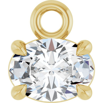 1/6 CT Natural Diamond 4-Prong Claw Dangle