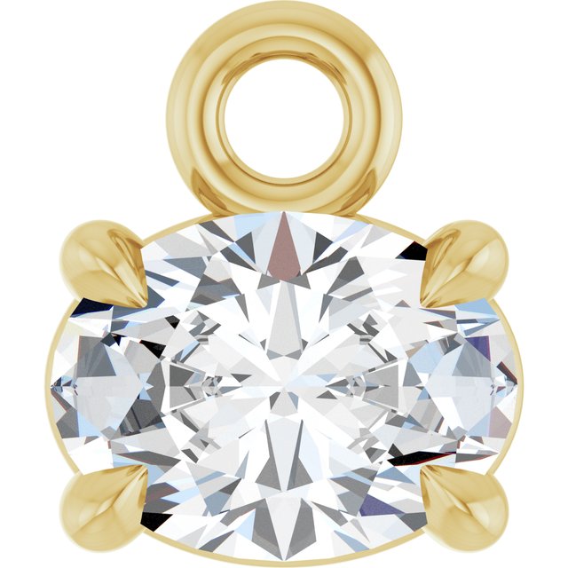 1/6 CT Lab-Grown Diamond 4-Prong Claw Dangle