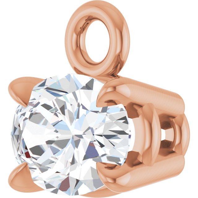 1/6 CT Lab-Grown Diamond 4-Prong Claw Dangle