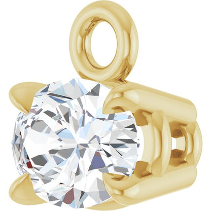 1/6 CT Lab-Grown Diamond 4-Prong Claw Dangle