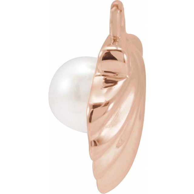 Cultured White Freshwater Pearl Shell Dangle