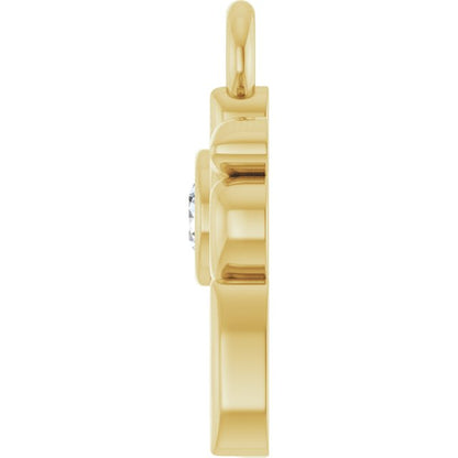 .03 CT Lab-Grown Diamond Dog Mom Dangle