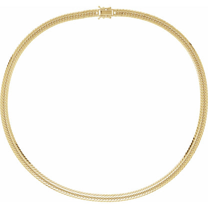 18K Yellow Gold Diamond-Cut Curb 20" Chain