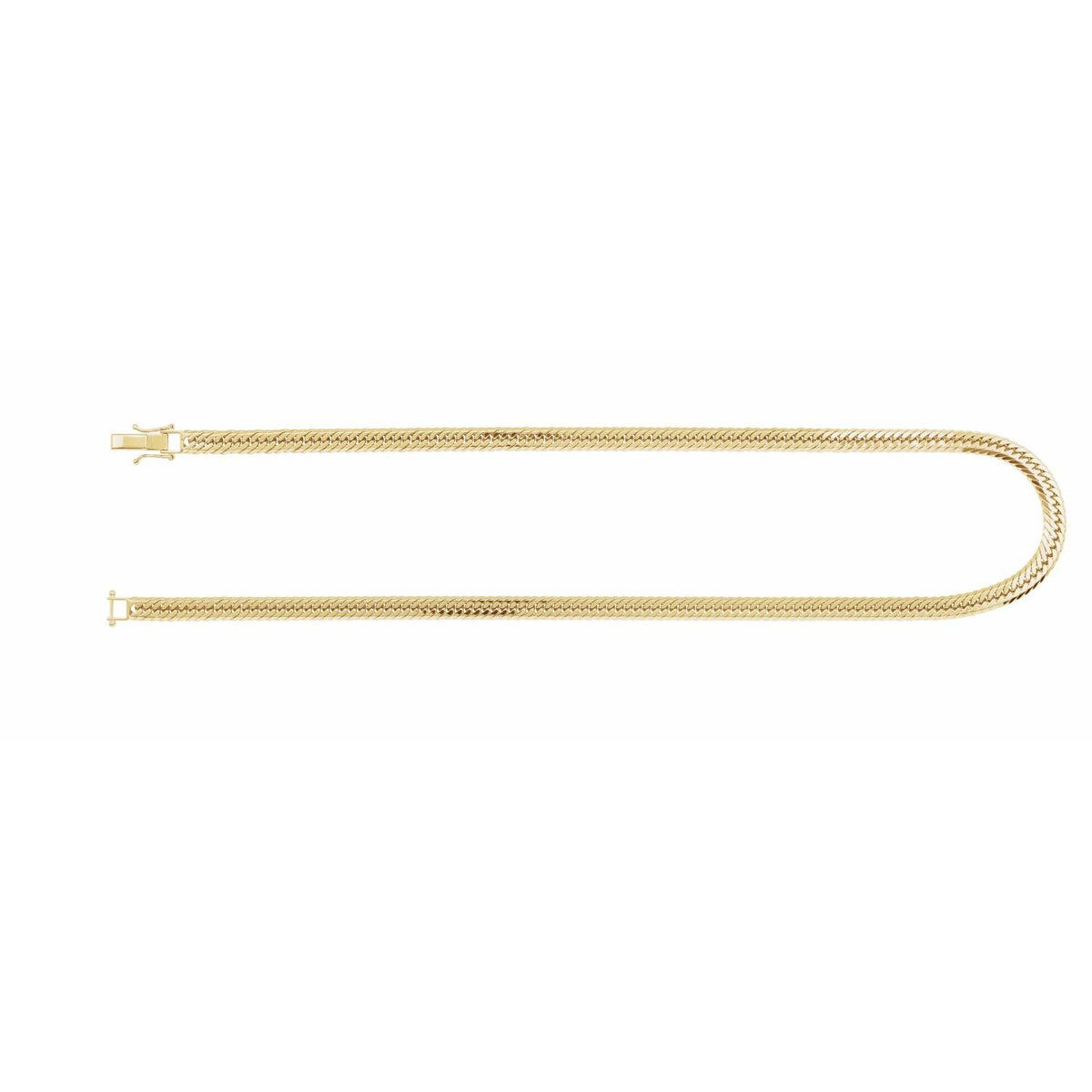18K Yellow Gold Diamond-Cut Curb 20" Chain