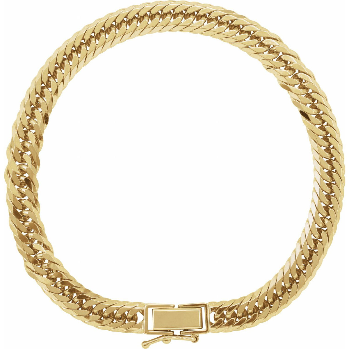 18K Yellow Gold Diamond-Cut Curb 7 1/2" Chain