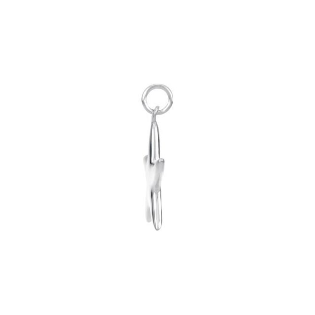 Sterling Silver Starfish Charm/Pendant, 17 x 17.1 mm