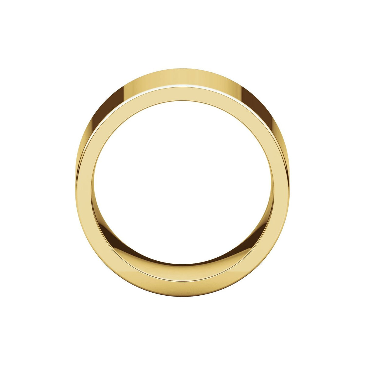 14K Yellow Gold Comfort-Fit Flat Band, 15 mm
