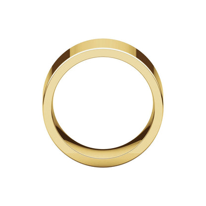 14K Yellow Gold Comfort-Fit Flat Band, 10.5 mm