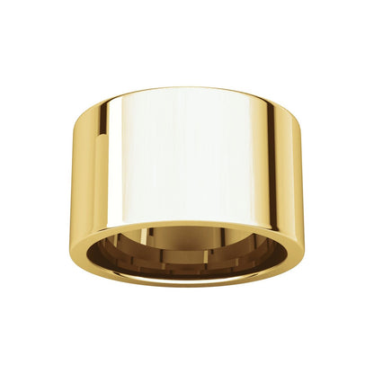 14K Yellow Gold Comfort-Fit Flat Band, 15 mm