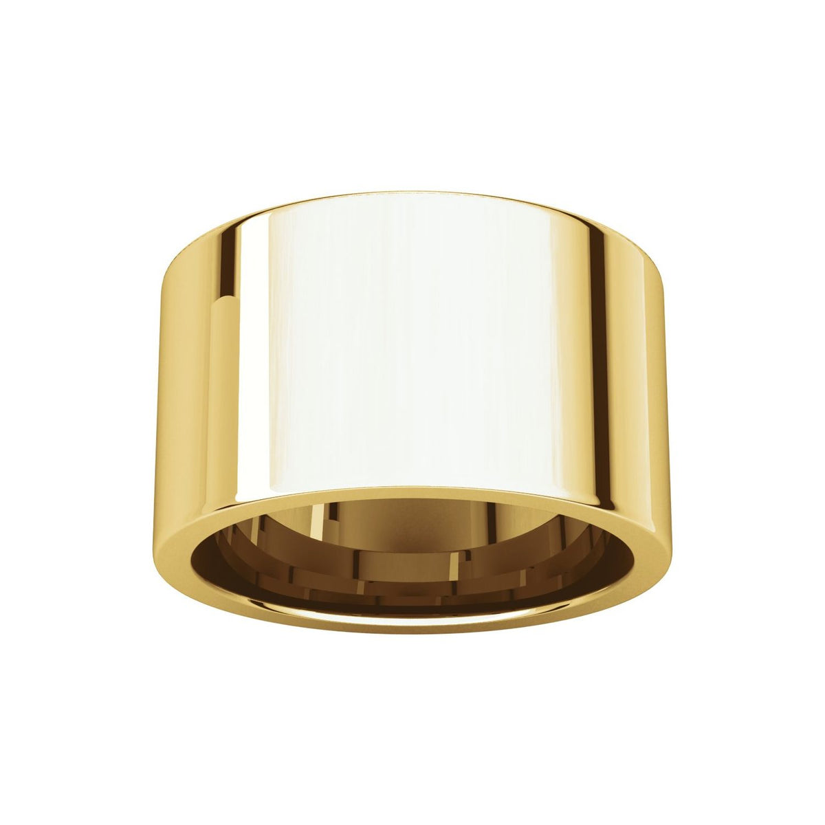 14K Yellow Gold Comfort-Fit Flat Band, 13 mm