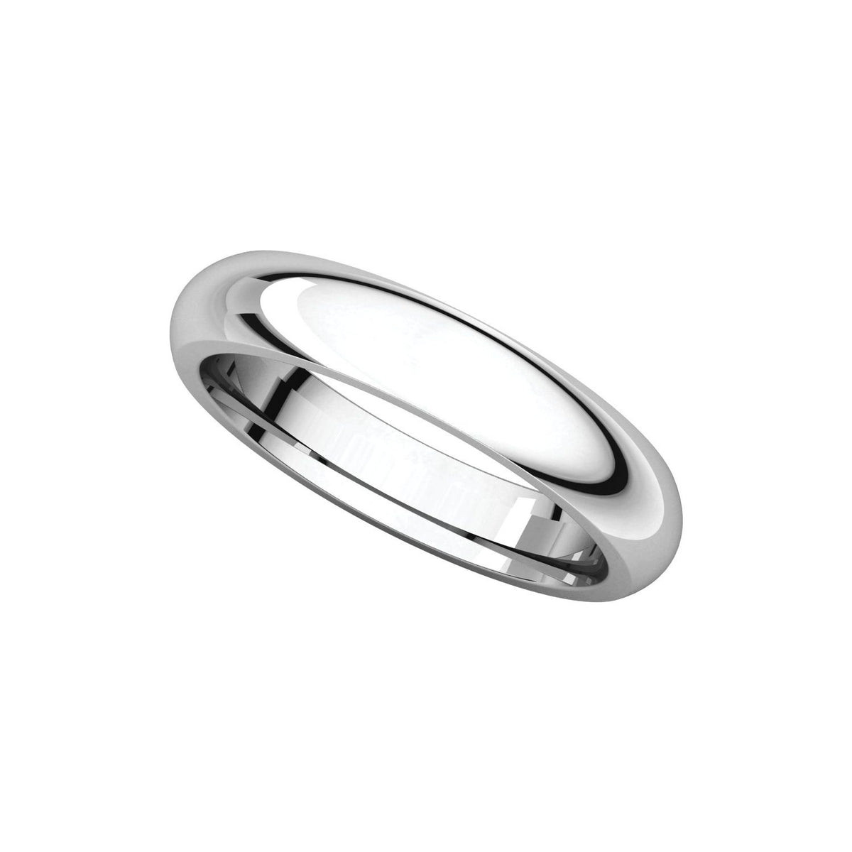 Comfort-Fit Half Round Band, 3.5 mm