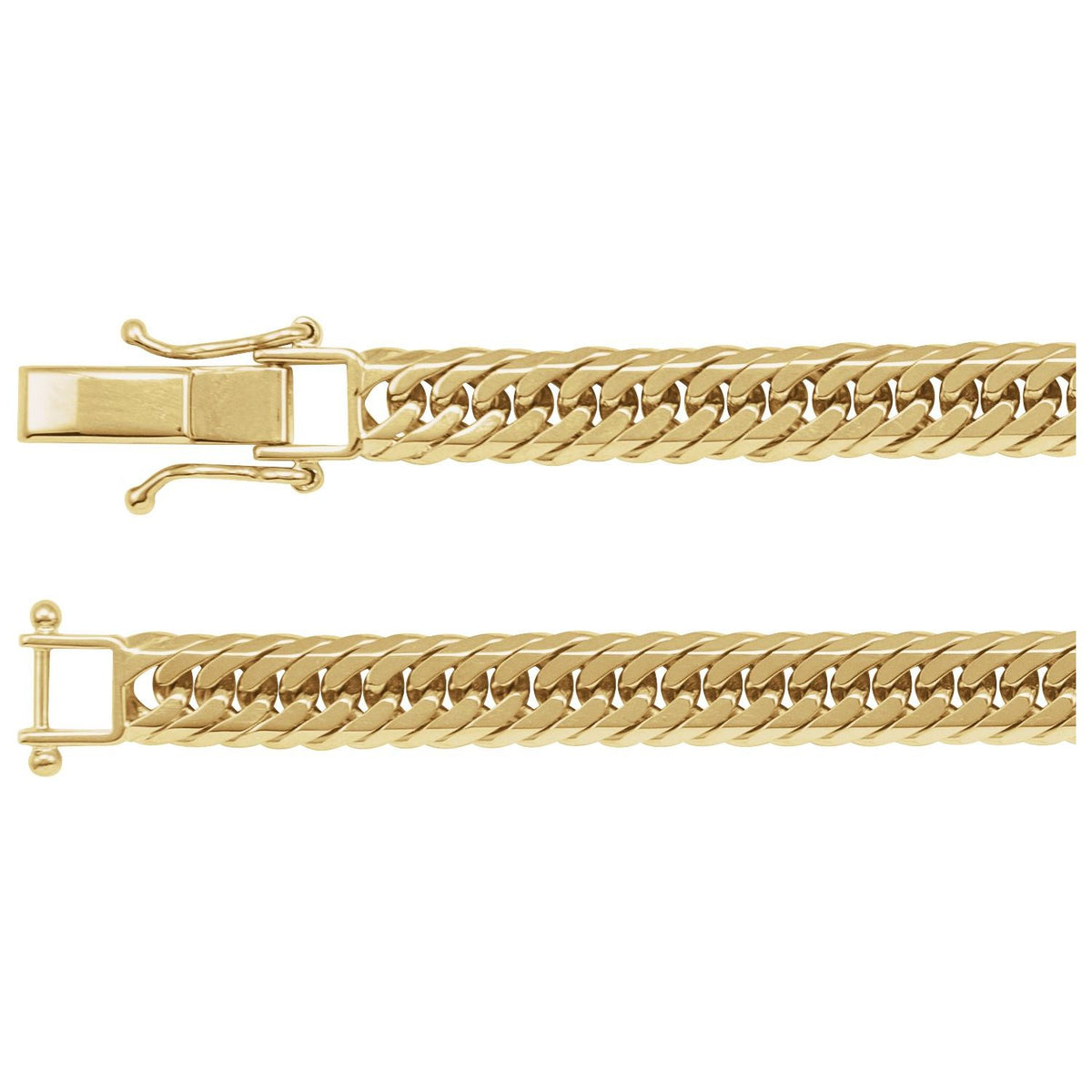 18K Yellow Gold Diamond-Cut Curb 20" Chain