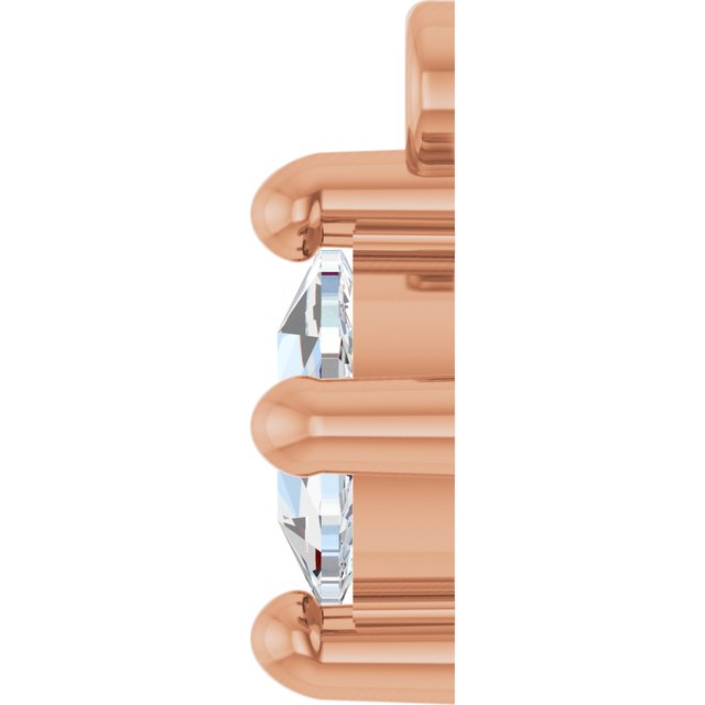 Rose-Cut 1/4 CT Natural Diamond Cabochon Dangle