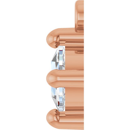 Rose-Cut 1/4 CT Natural Diamond Cabochon Dangle