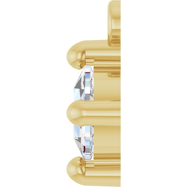 Rose-Cut 1/4 CT Natural Diamond Cabochon Dangle