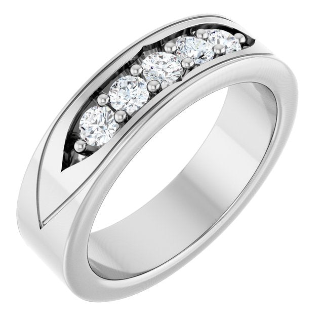 1/2 CTW Natural Diamond Band, 6.18 mm