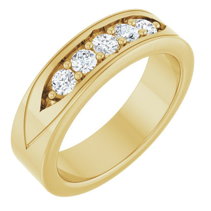 1/2 CTW Lab-Grown Diamond Band, 6.18 mm