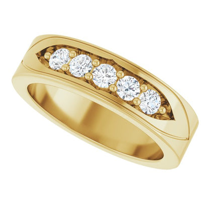 1/2 CTW Natural Diamond Band, 6.18 mm