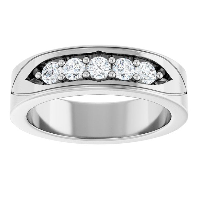 1/2 CTW Natural Diamond Band, 6.18 mm