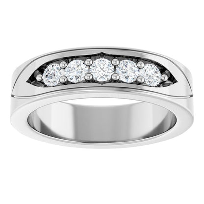 1/2 CTW Natural Diamond Band, 6.18 mm