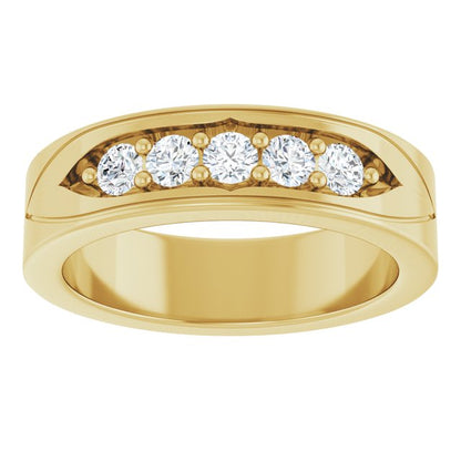 1/2 CTW Natural Diamond Band, 6.18 mm
