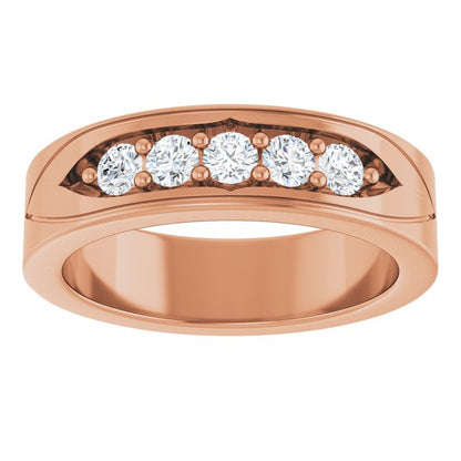 1/2 CTW Lab-Grown Diamond Band, 6.18 mm