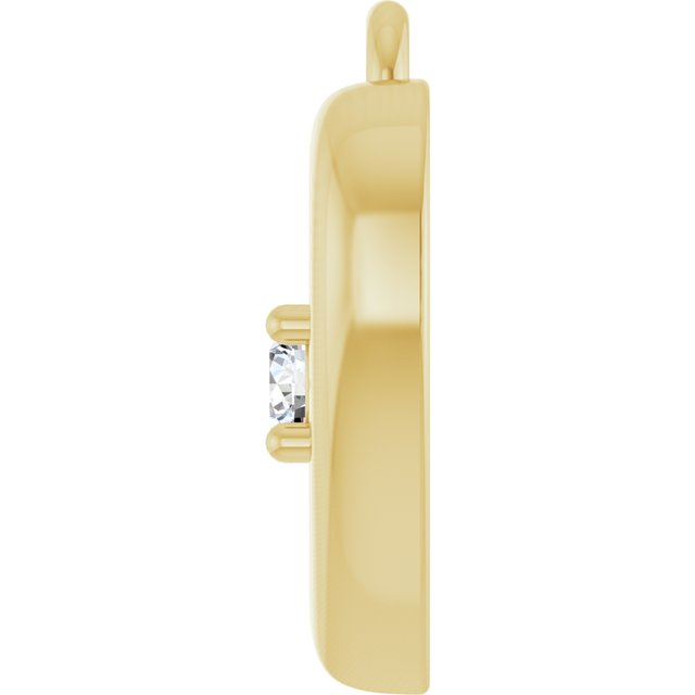 .03 CT Lab-Grown Diamond Heart Dangle, 8.7 mm x 10.4 mm