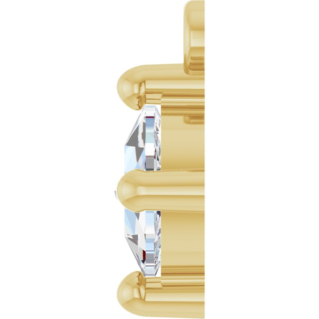 Rose-Cut 1/3 CT Natural Diamond Cabochon Dangle