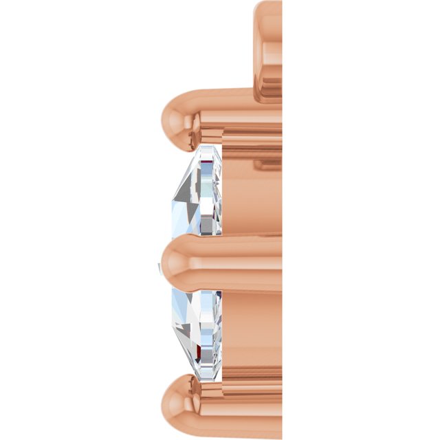 Rose-Cut 1/3 CT Natural Diamond Cabochon Dangle